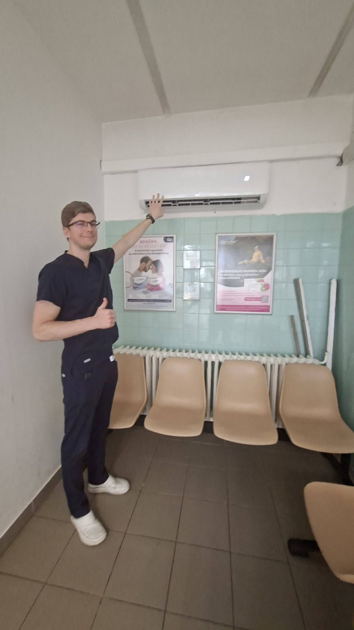 Új klímaberendezés a szülészet-nőgyógyászati szakrendelő várójában